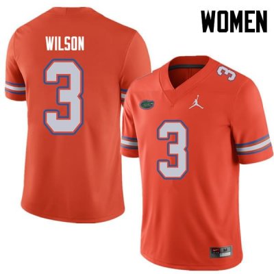 Women's Florida Gators #3 Marco Wilson NCAA Jordan Brand Orange Authentic Stitched College Football Jersey NGO1662LY